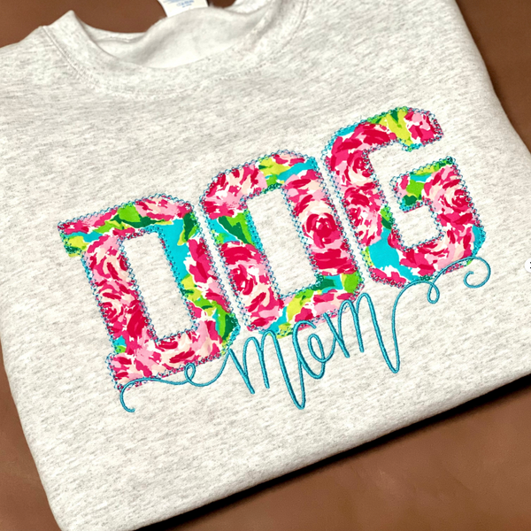 Dog Mom Applique Sweatshirt