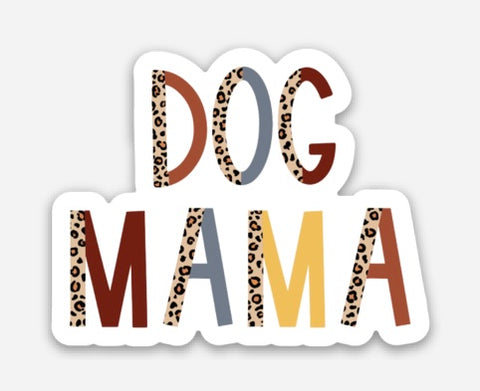 Boho Dog Mama Sticker/ Leopard Dog Mama Sticker